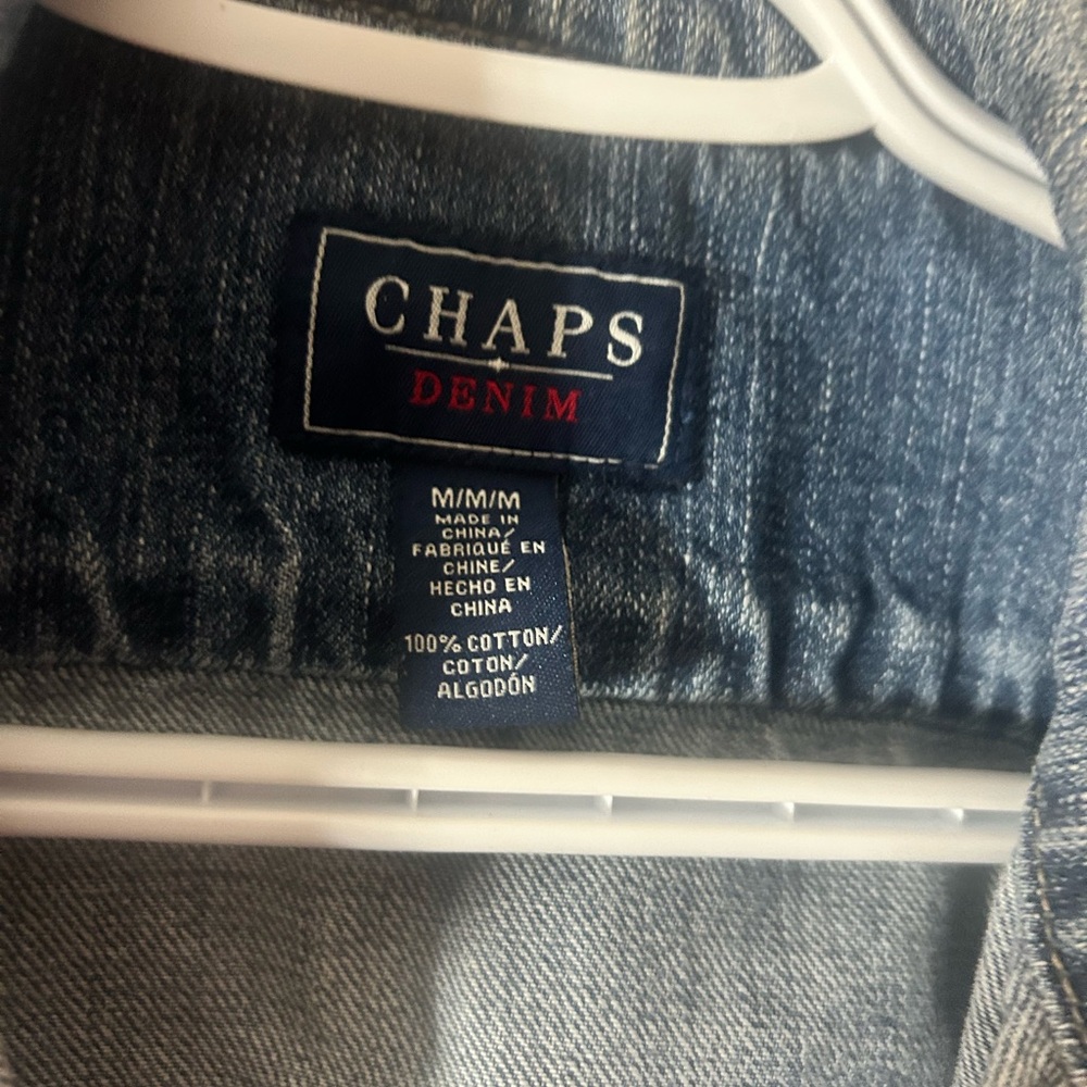 Chaps Blue Denim Vest - Picture 3 of 4